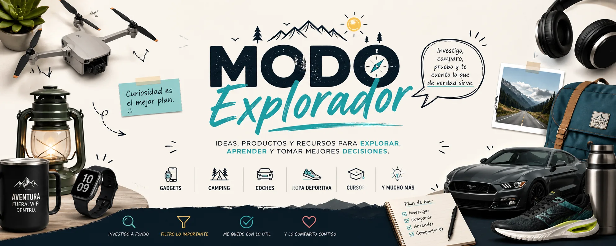 Modo Explorador - Cabecera del blog